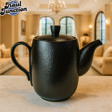 Winsor England 1000cc Ceramic Textured Tea Pot BLACK
