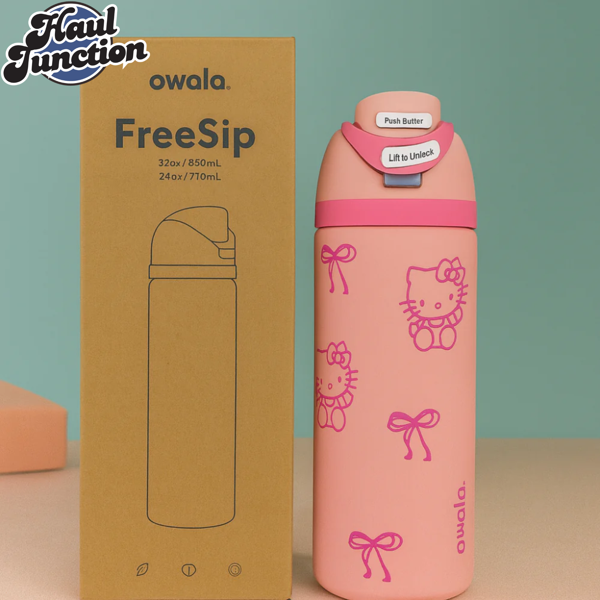 OWALA FREESIP 24OZ WATER BOTTLE - HELLO KITTY