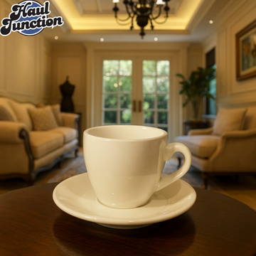 BR0163 BRILLIANT 6PCS CUP & SAUCER SET White
