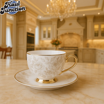 Johnson Brothers 12 Piece Vintage Floral Tea Cup & Saucer Set