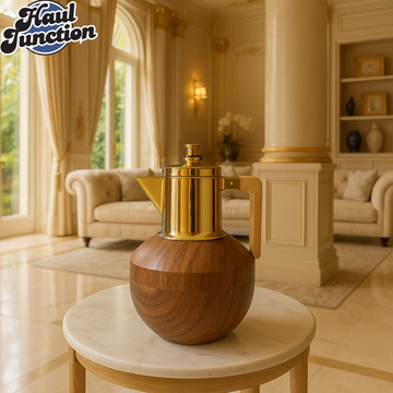 Luxury Wooden Thermos Flask – 1L Gold Top LS-055 (TU-5)