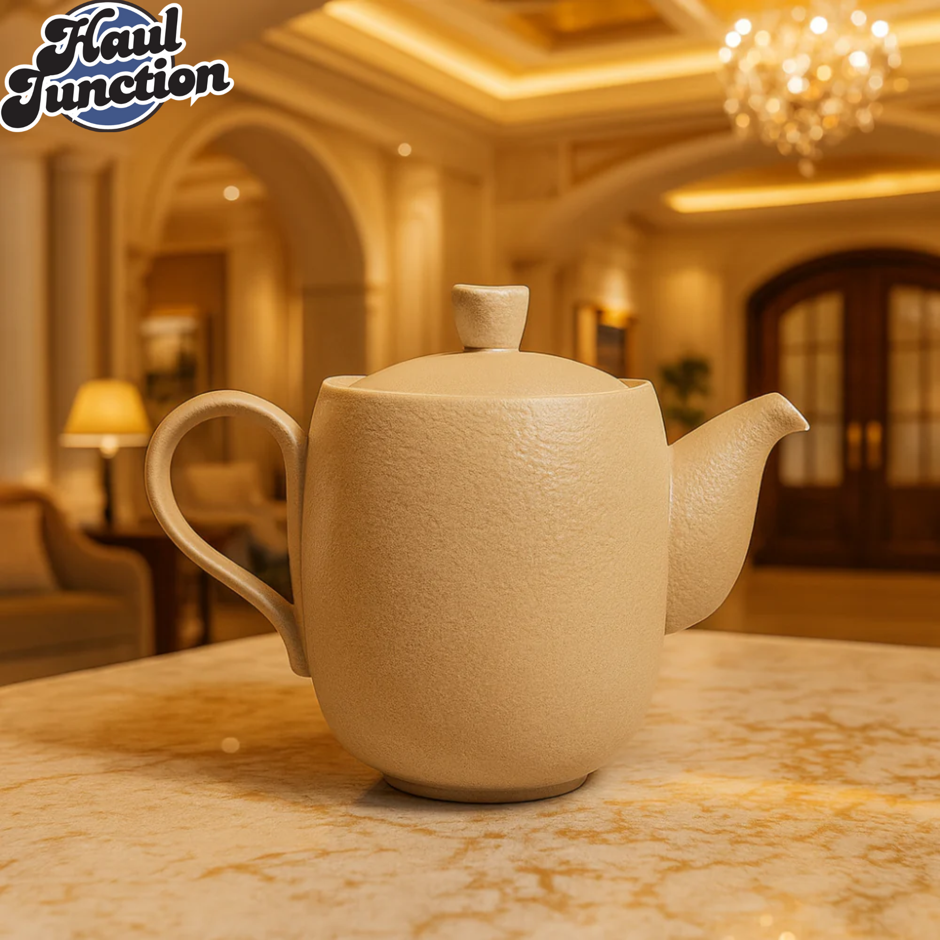 Winsor England 1000cc Ceramic Textured Tea Pot Matt Brown