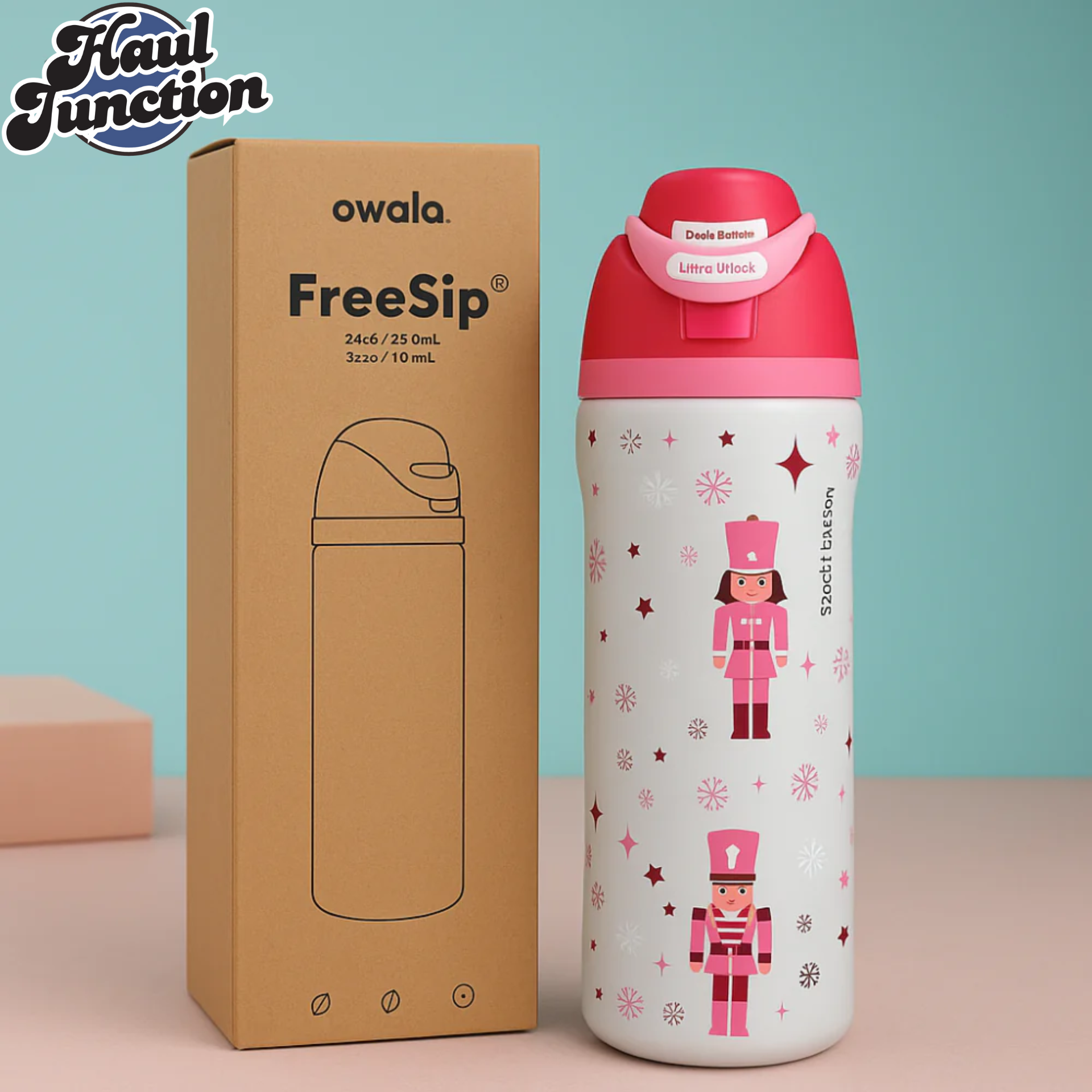 OWALA FREESIP 24OZ WATER BOTTLE - NUTCRACKER PINK