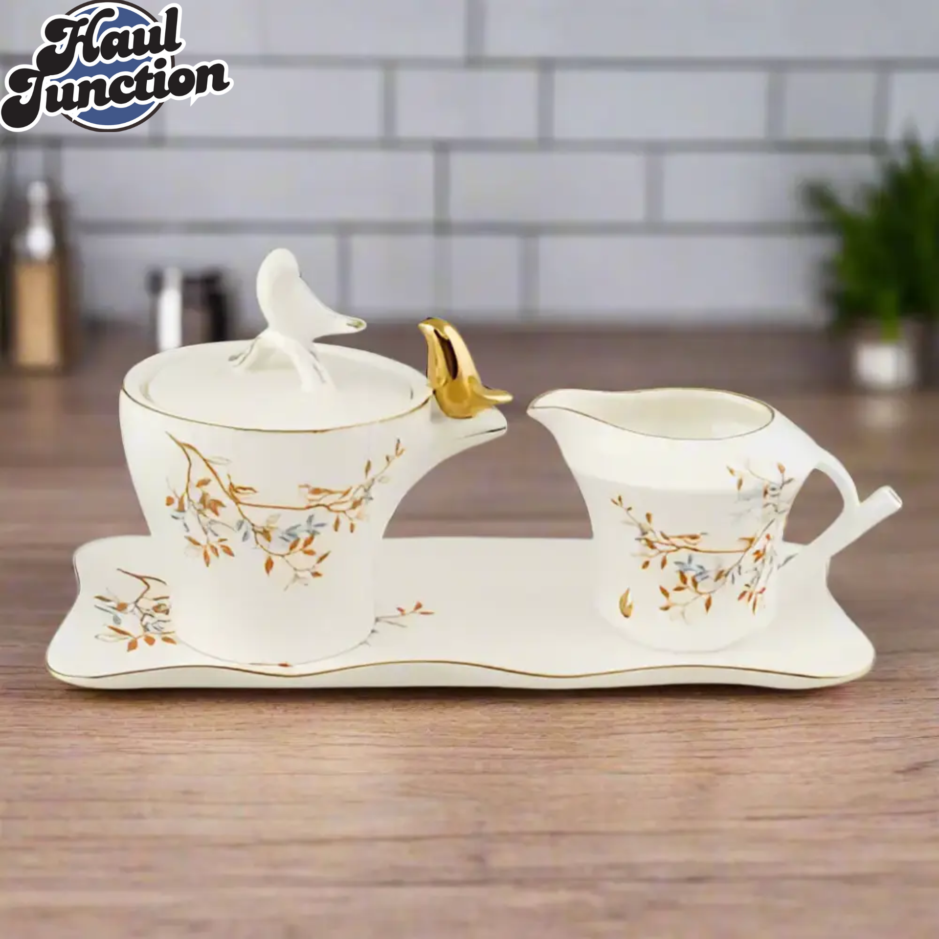 3-Piece Sugar Pot Set – Elegant Kitchen Container Set for Sugar & Spices BRD355 B