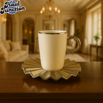 Angela 12-Piece Cup & Saucer Set – White