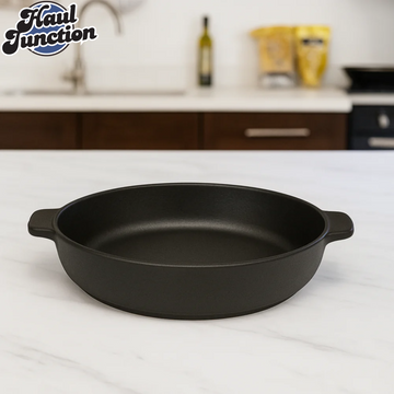 DANNY HOME OVAL CAST IRON BAKING DISH 70TYKP 2022 BLACK 7″ BOWL