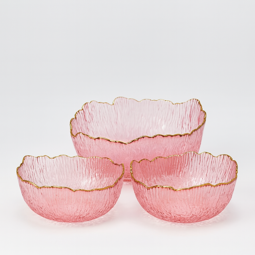 Rose Quartz Ripple Serving Set (7-Piece)