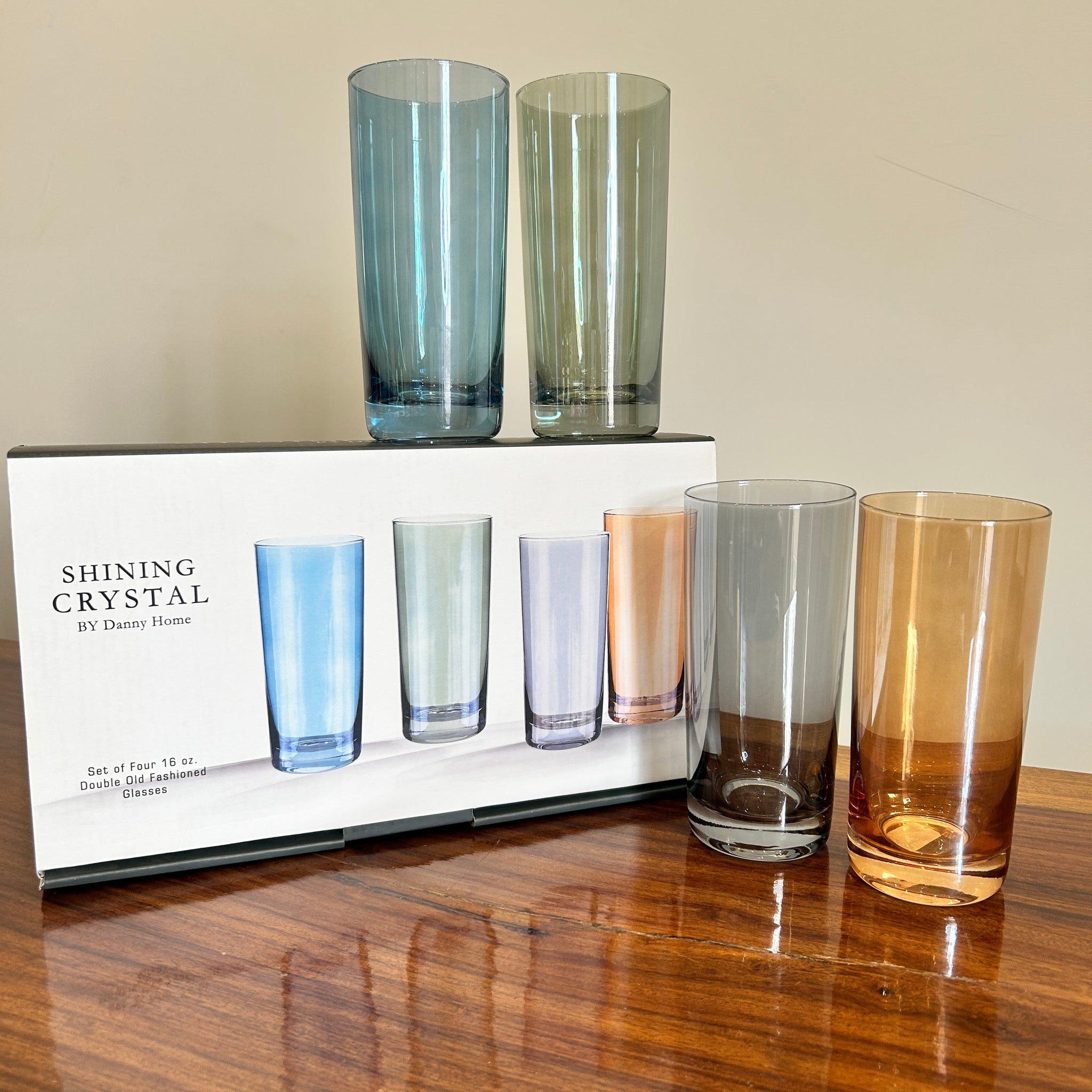 Danny Home Multicolour Glass 4Pcs (470ml)