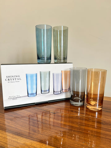 Danny Home Multicolour Glass 4Pcs (470ml)