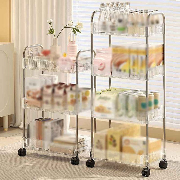 Acrylic Kitchen And Bathroom Storage Trolly