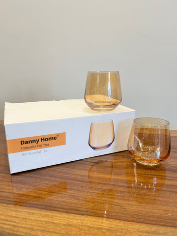 Danny Home Orange Bar Glass 6Pcs (360ml)