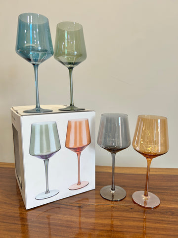 Danny Home Multicolour Wine Glass 4Pcs (450ml)