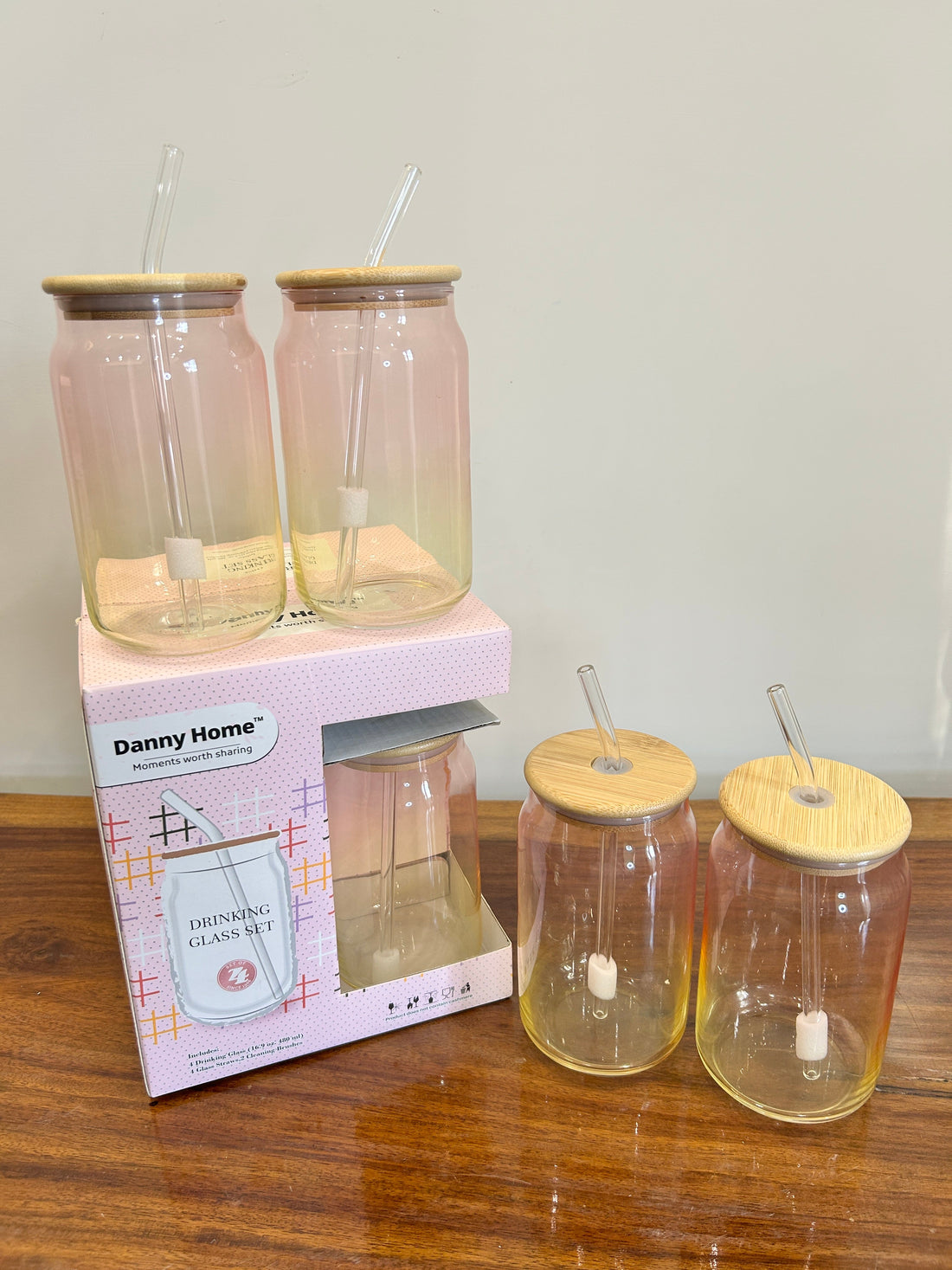 Danny Home Sipper Orange Gradient 4Pcs