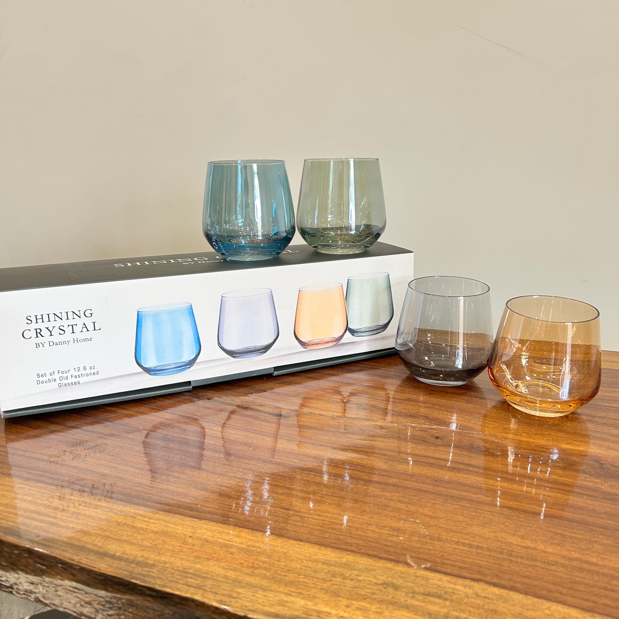 Danny Home Multicolour Glass 4Pcs (360ml)