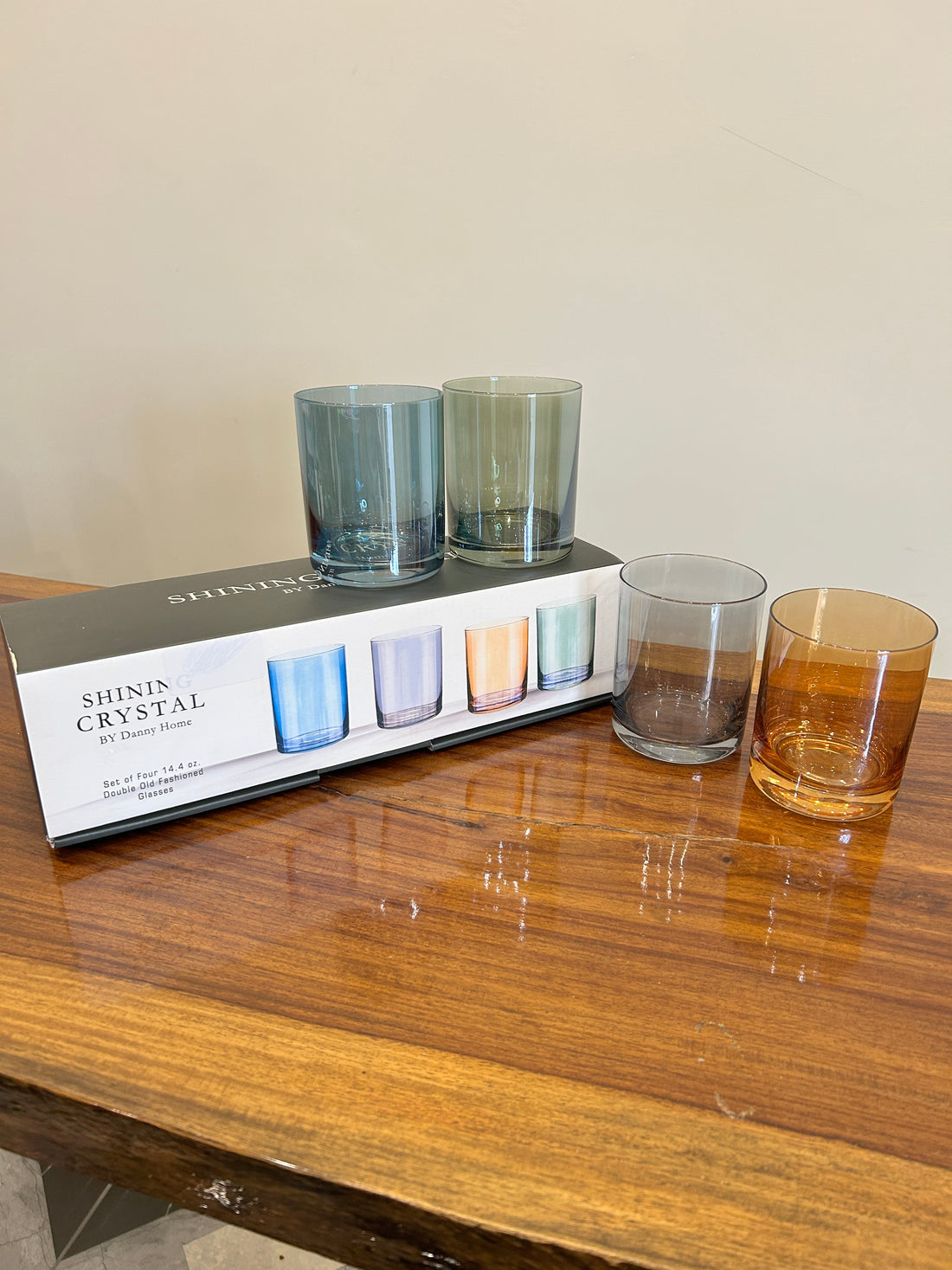 Danny Home Multicolour Glass 4Pcs (410ml)