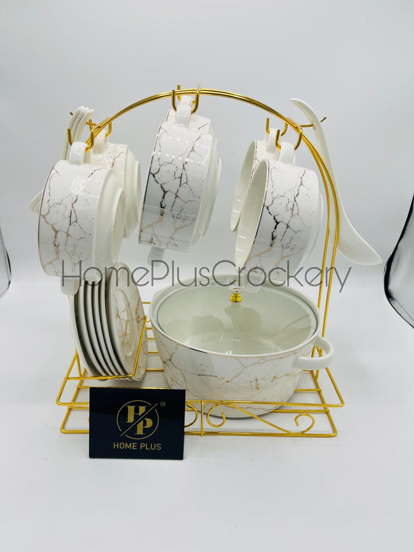 Soup Set 22Pcs Pot Marble