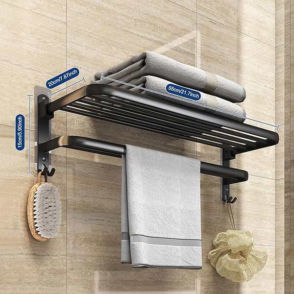 Towel Storage Wall Mounted Foldable Towel Holder