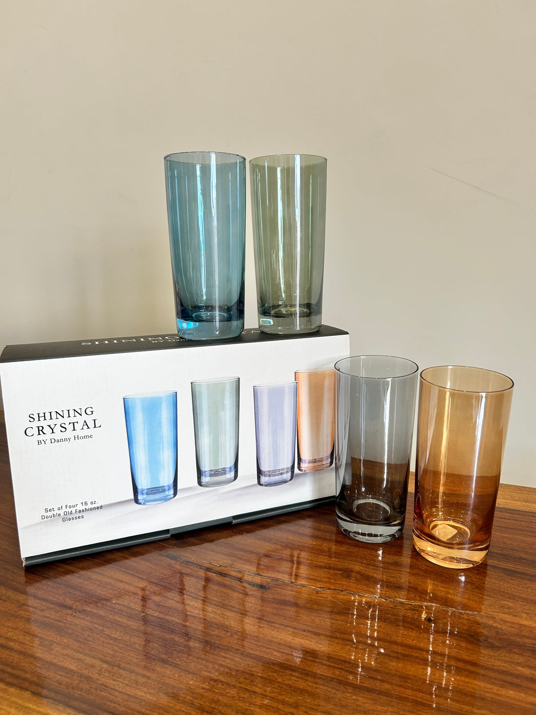 Danny Home Multicolour Glass 4Pcs (470ml)