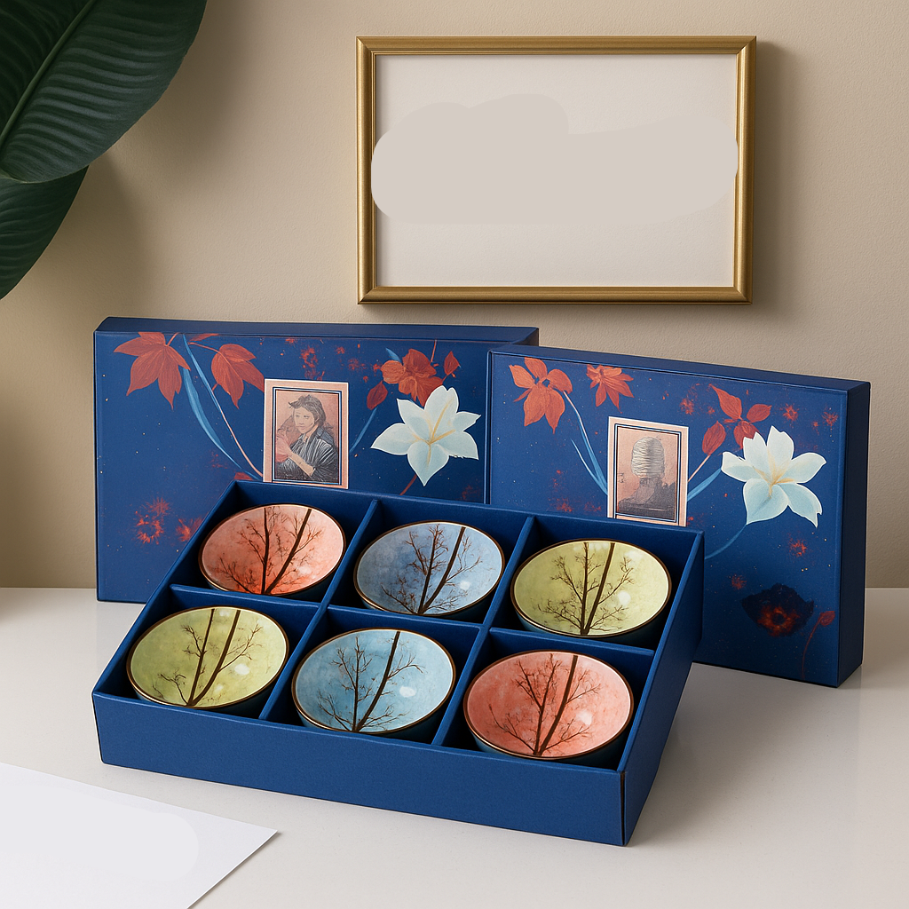 Luxury Ceramic Bowl Gift Set – 6 Pcs Elegant Dinnerware