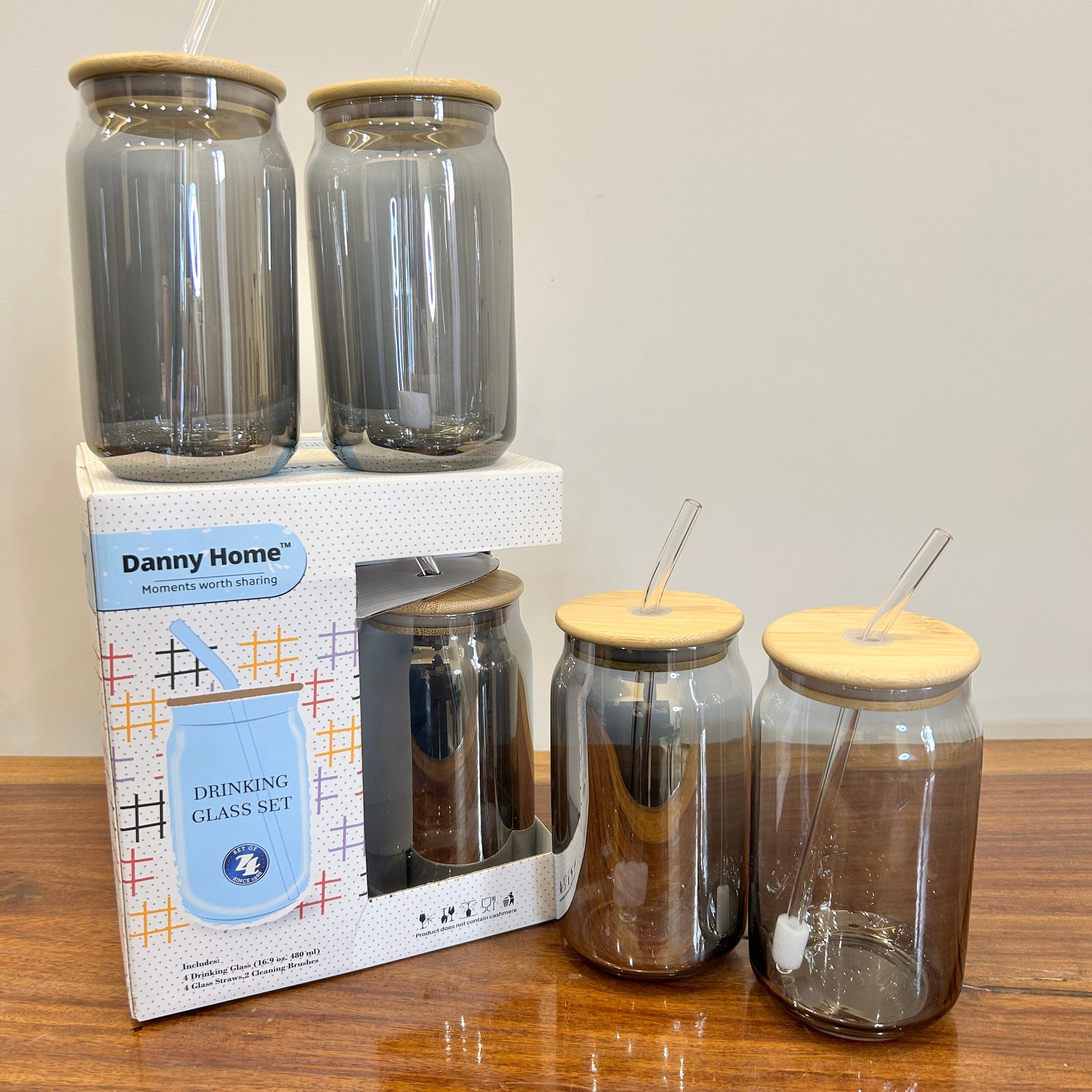 Danny Home Sipper Black 4Pcs