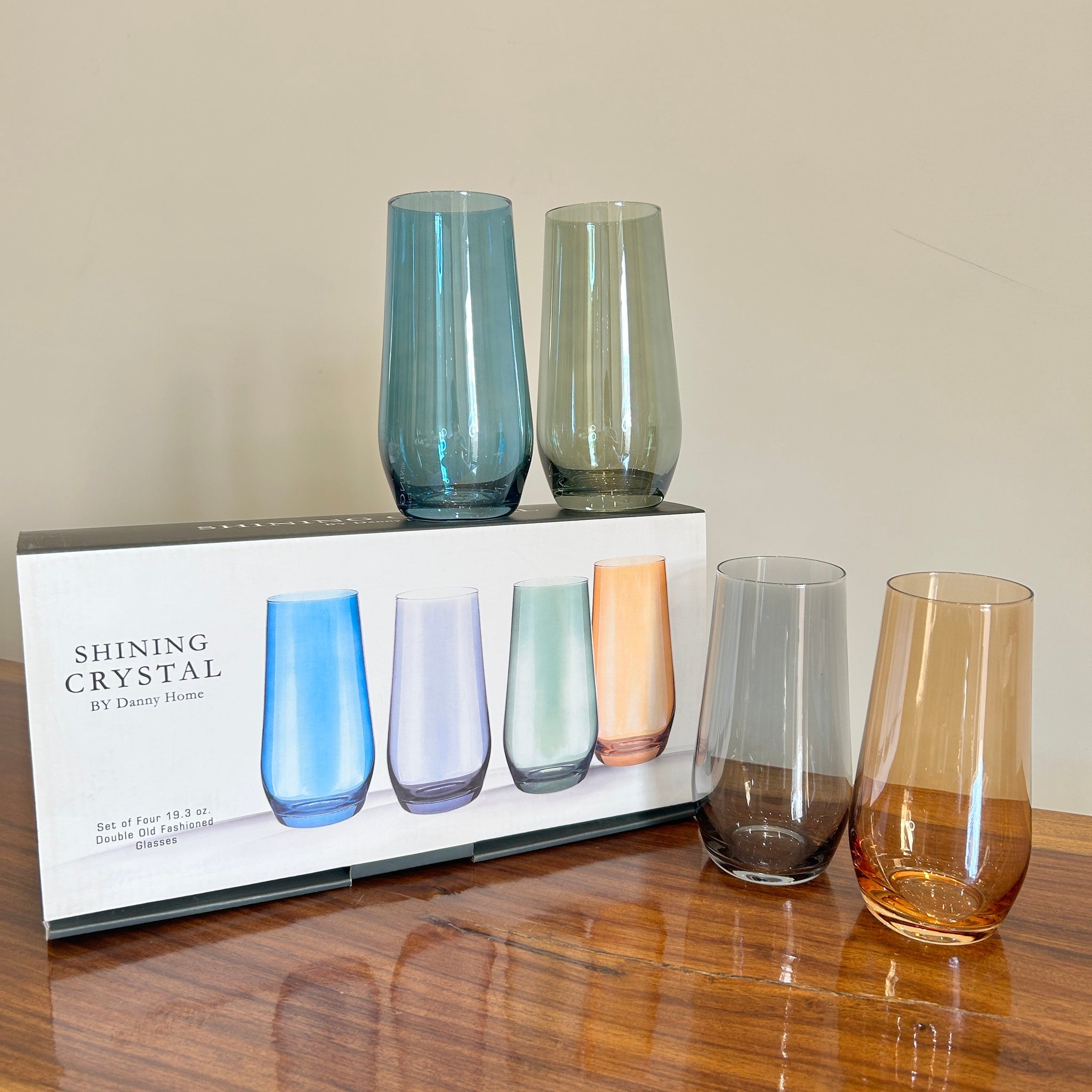 Danny Home Multicolour Glass 4Pcs (550ml)