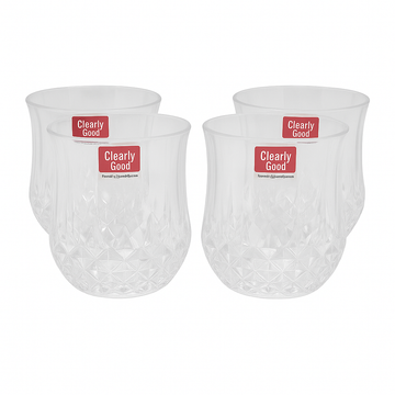 Glass Cup Set – 4 Pcs (300ml)