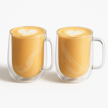 Double Wall Glass Cup – 2 Pcs (250ml)