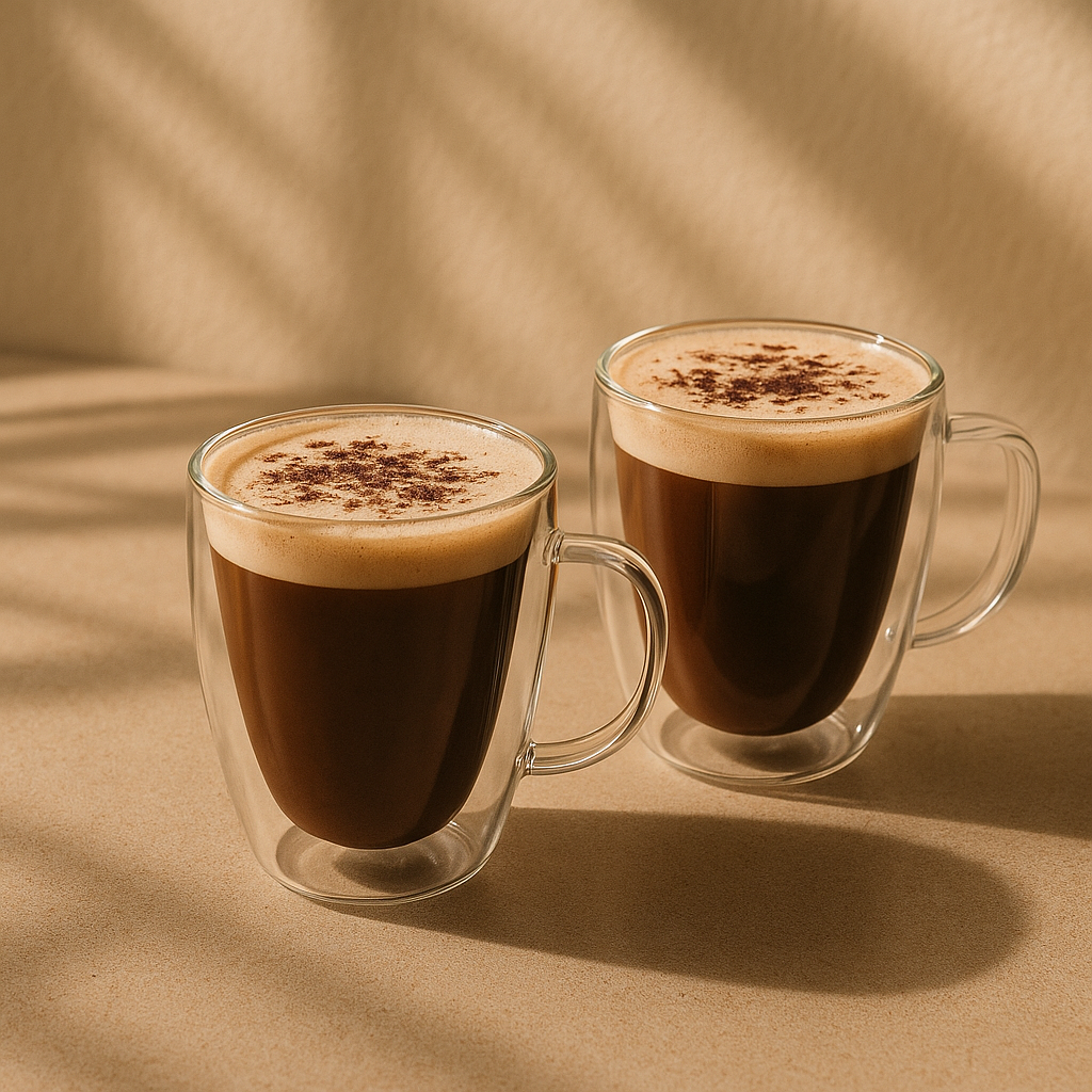 Double Wall Glass Cup – 2 Pcs (80ml)