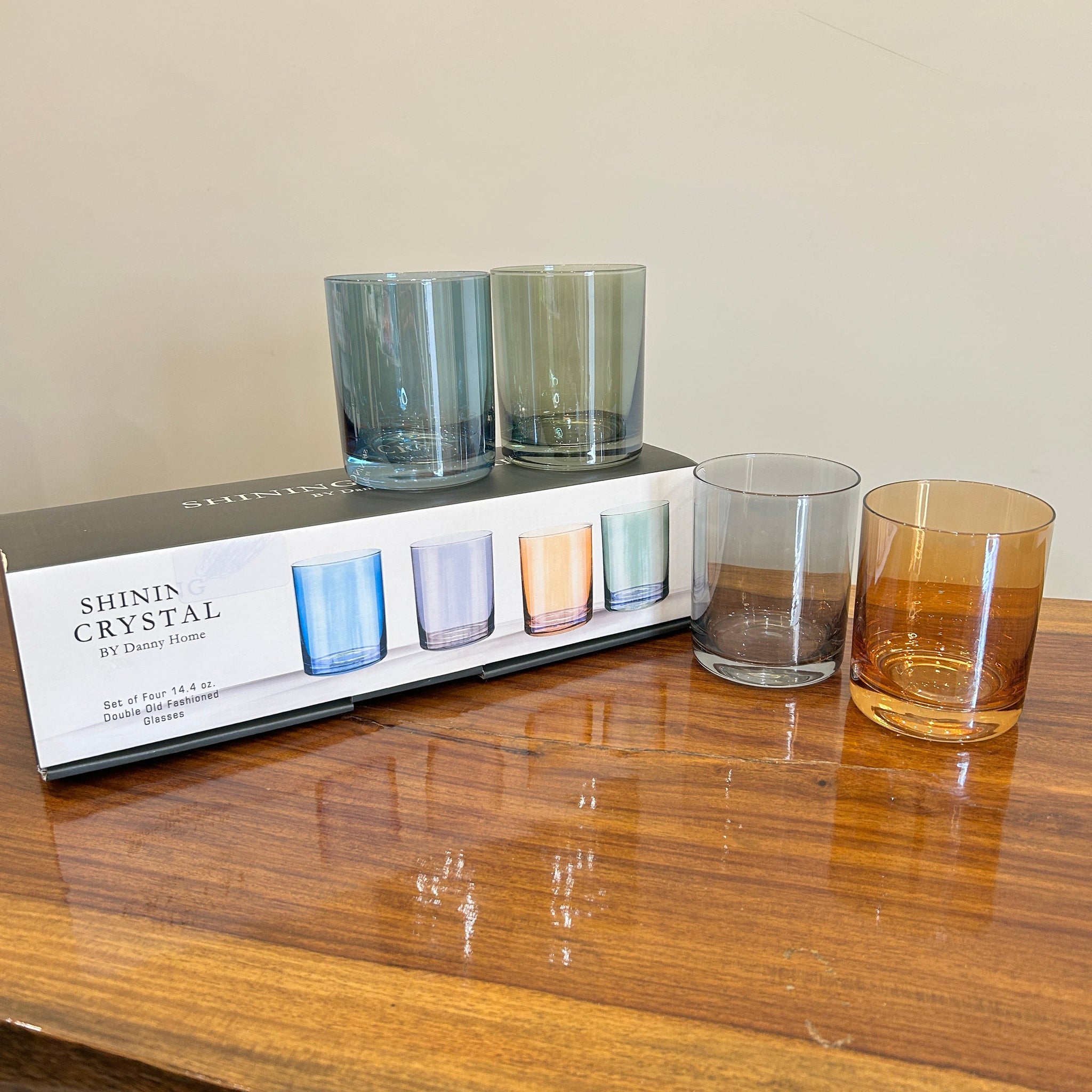 Danny Home Multicolour Glass 4Pcs (410ml)