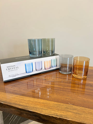 Danny Home Multicolour Glass 4Pcs (410ml)