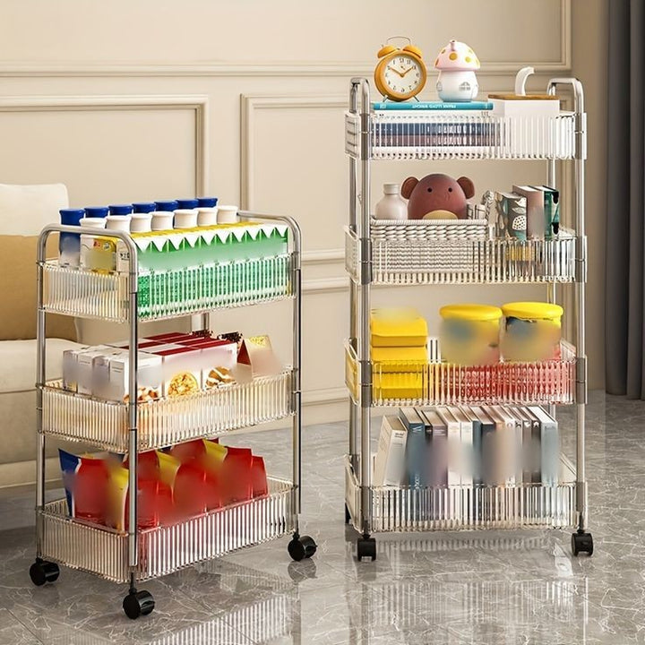  Different angle view of the multi-purpose trolley in home setting.