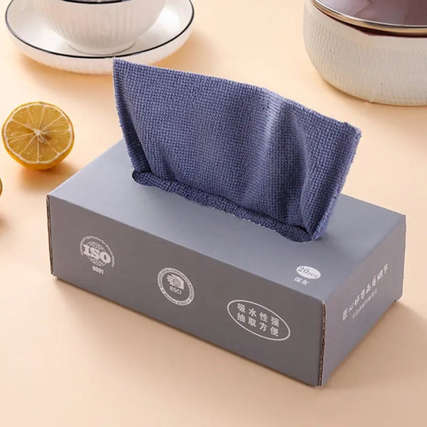 PACK OF 20 REUSABLE RAGS TISSUE BOX