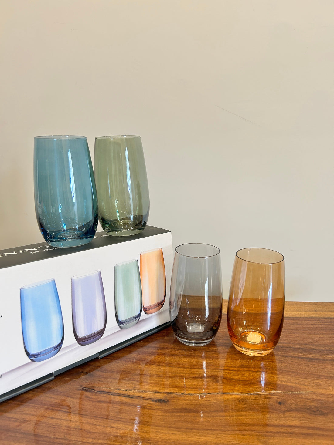 Danny Home Multicolour Glass 4Pcs (410ml)