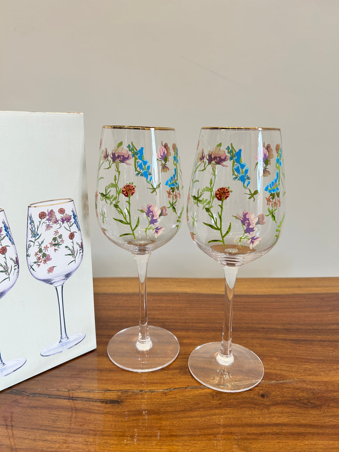 Danny Home Flower Wine Glass 2Pcs
