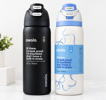 Owala 32oz Bottle Bundle – Black & Blue Ribbon