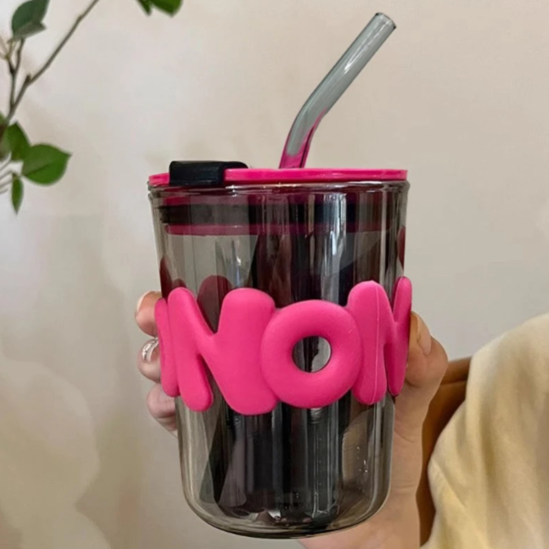 Travel Coffee Cup With Lid and Straw