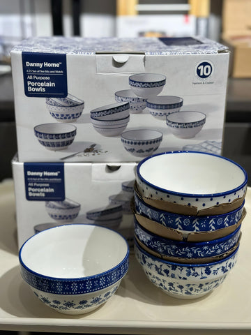 Danny Home Blue Sweet Bowl 10Pcs