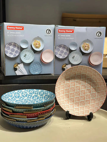Danny Home Multicolour Soup Plates (6Pcs)