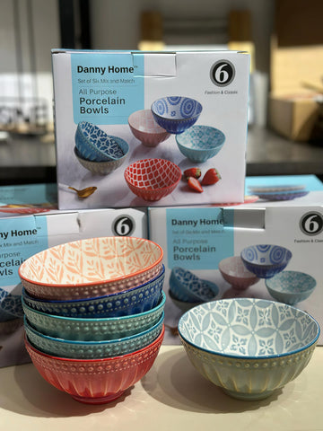 Danny Home Multicolour Sweet Bowl (6Pcs)