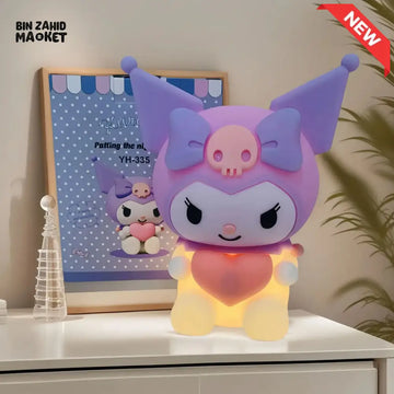 CUTE SILICONE LED NIGHT LIGHT USB RECHARGEABLE TOUCH CONTROL - KUROMI LOVE LIGHT