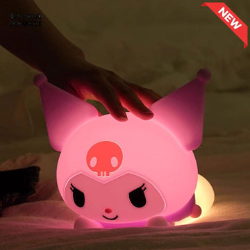 CUTE SILICONE LED NIGHT LIGHT USB RECHARGEABLE TOUCH CONTROL - KUROMI RECLINING