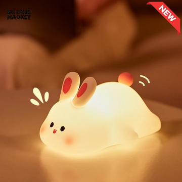 CUTE SILICONE LED NIGHT LIGHT USB RECHARGEABLE TOUCH CONTROL - RABBIT