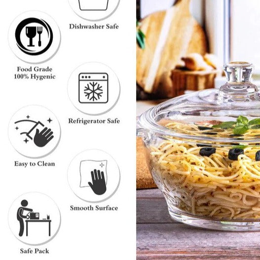 Glass Serving Casserole with Lid