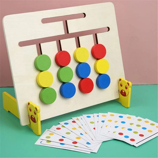 Wooden Four Colour Animal Logic Game