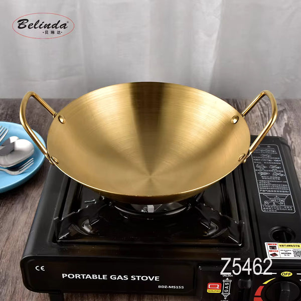 Electroplated Golden Chef Wok