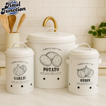 LUXURMOVE FRESH FOOD 3 PIECES METAL BOXES - WHITE