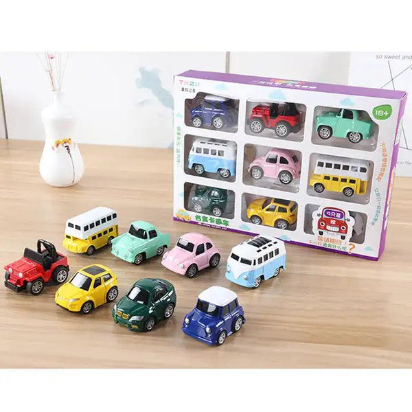 Mini Alloy Cars set 9 pieces