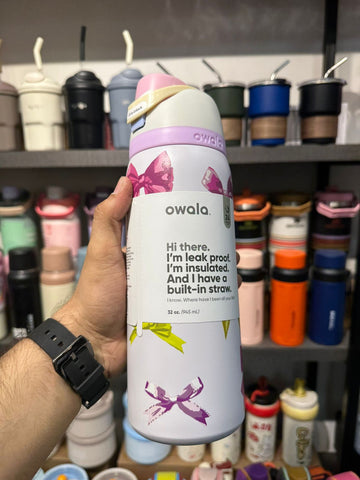 Owala UO Exclusive 32oz FreeSip Bow Water Bottle - Multicolor Pink Bows
