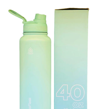 AQUA FLASK 40oz Wide Mouth Vacuum Insulated Stainless Steel Drinking Water Bottle