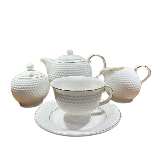 17 Pcs Fine Bone Tea Set - Golf Style